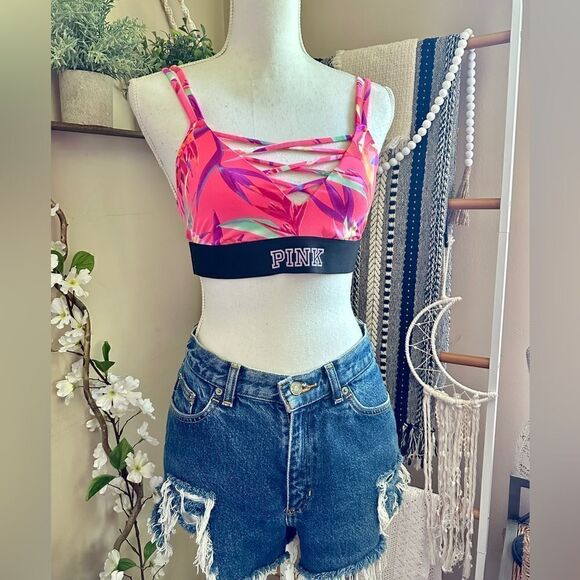 Victorias Secret PINK Ultimate Unlined Neon Strappy Bralette - Picture 10 of 10